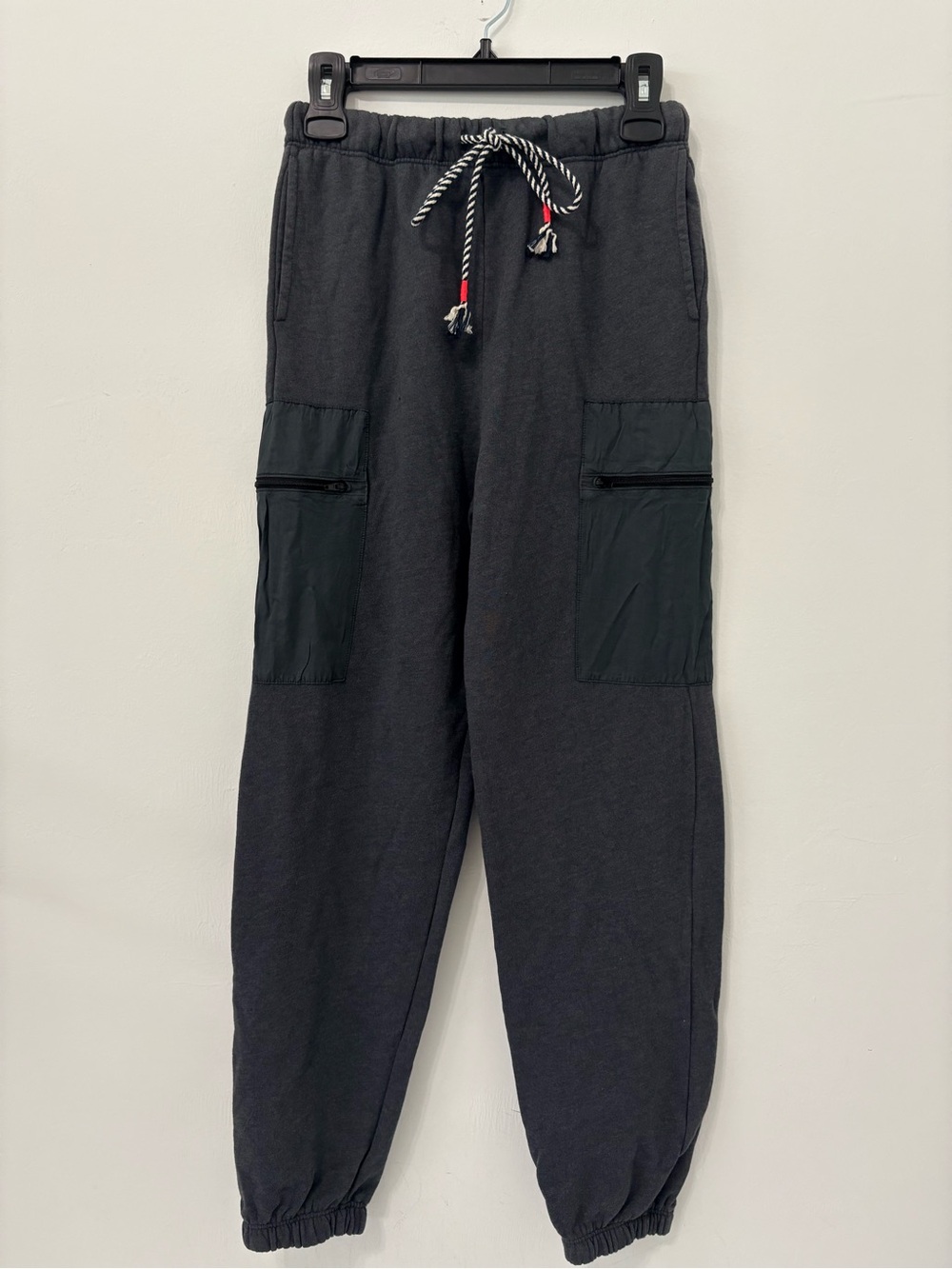 Sundry for Anthropologie Cargo Sweatpants Sz XS Washed Black NWT - Picture 2 of 13